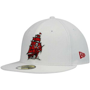 �j���[�G�� �����Y �A�N�Z�T���[ �X�q ���S Men's New Era White Tampa Bay Buccaneers Omahalternate Logo 59FIFTY Fitted Hat White �z���C�g