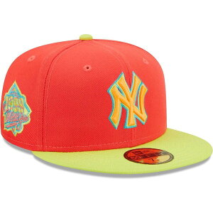 �j���[�G�� �����Y �A�N�Z�T���[ �X�q Men's New Era Red/Neon Greenew York Yankees Lava Highlighter Combo 59FIFTY Fitted Hat Red ���b�h