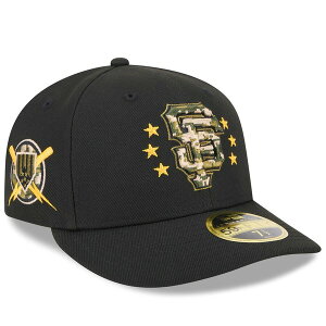 �j���[�G�� �����Y �A�N�Z�T���[ �X�q Men's New Era Black San Francisco Giants 2024 Armed Forces Day Low Profile 59FIFTY Fitted Hat Black �u���b�N