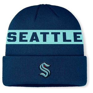 �t�@�i�e�B�N�X �����Y �A�N�Z�T���[ �X�q �j�b�g Men's Fanatics Deep Sea Blue Seattle Kraken Authentic Pro Rink Cuffed Knit Hat Navy �l�C�r�[