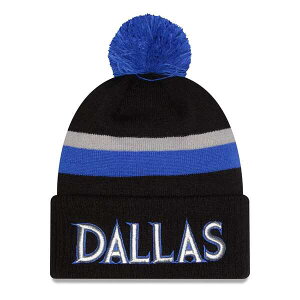 �j���[�G�� �����Y �A�N�Z�T���[ �X�q �j�b�g Men's New Era Black/Blue Dallas Mavericks 2025/26 City Edition Cuffed Knit Hat with Pom Black �u���b�N