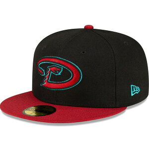 �j���[�G�� �����Y �A�N�Z�T���[ �X�q Men's New Era Black/Red Arizona Diamondbacks Road Authenticollection-Field 59FIFTY Fitted Hat Black �u���b�N