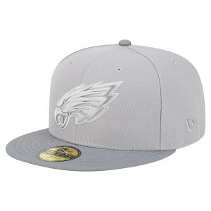 �j���[�G�� �����Y �A�N�Z�T���[ �X�q Men's New Era Gray/Graphite Philadelphia Eagles Iron Cloud 59FIFTY Fitted Hat Gray �O���[