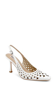 �o�b�W�F���[�~�V���J ���f�B�[�X �V���[�Y �q�[�� BADGLEY MISCHKA Onna Slingback Pump White Patent �z���C�g