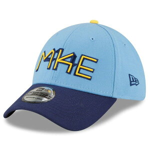 �j���[�G�� �����Y �A�N�Z�T���[ �X�q Men's New Era Powder Blue Milwaukee Brewers 2022 City Connect 39THIRTY Flex Hat Light Blue �u���[
