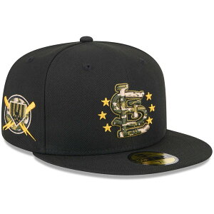 �j���[�G�� �����Y �A�N�Z�T���[ �X�q Men's New Era Black St. Louis Cardinals 2024 Armed Forces Day On-Field 59FIFTY Fitted Hat Black �u���b�N
