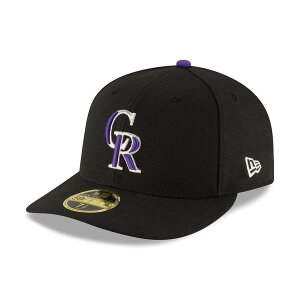 �j���[�G�� ���f�B�[�X �A�N�Z�T���[ �X�q Men's New Era Black Colorado Rockies Game Authenticollection-Field Low Profile 59FIFTY Fitted Hat Black �u���b�N
