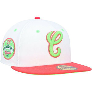 �j���[�G�� �����Y �A�N�Z�T���[ �X�q Men's New Era White/Coral Chicago White Sox Cooperstown Collection Comiskey Park 75th Anniversary Strawberry Lolli 59FIFTY Fitted Hat White �z���C�g