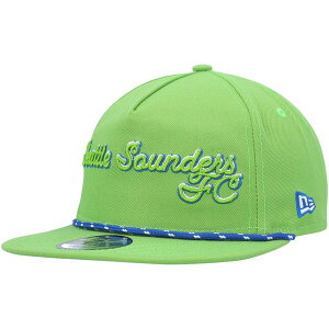 �j���[�G�� �����Y �A�N�Z�T���[ �X�q Men's New Erave Green Seattle Sounders FC Script Golfer Adjustable Hat Green �O���[��