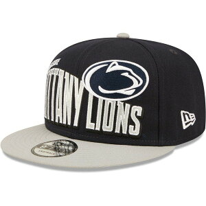 �j���[�G�� �����Y �A�N�Z�T���[ �X�q ���B���e�[�W Men's New Era Navy Penn State Nittany Lions Two-Tone Vintage Wave 9FIFTY Snapback Hat Navy �l�C�r�[