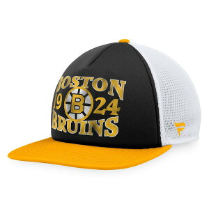 �t�@�i�e�B�N�X �����Y �A�N�Z�T���[ �X�q ���B���e�[�W Men's Fanatics Branded Black/Gold Boston Bruins Heritage Vintage Foam Frontrucker Snapback Hat Black �u���b�N