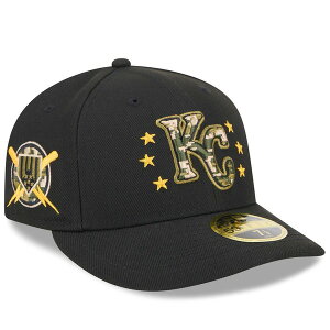 �j���[�G�� �����Y �A�N�Z�T���[ �X�q Men's New Era Blackansas City Royals 2024 Armed Forces Day Low Profile 59FIFTY Fitted Hat Black �u���b�N
