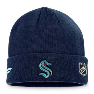 �t�@�i�e�B�N�X �����Y �A�N�Z�T���[ �X�q �j�b�g Men'sFanatics Deep Sea Blue Seattle Kraken Game & Train Cuffed Knit Hat Navy �l�C�r�[
