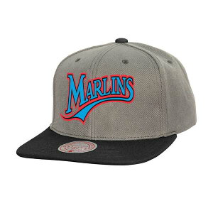 �~�b�`�F��&�l�X �����Y �A�N�Z�T���[ �X�q Men's Mitchell & Ness Gray Florida Marlins Cooperstown Collection Basic Flip Snapback Hat Gray �O���[