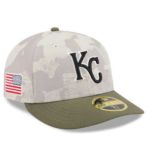 �j���[�G�� �����Y �A�N�Z�T���[ �X�q Men's New Era Light Beige/Olive Kansas City Royals 2025 Armed Forces Day Low Profile 59FIFTY Fitted Hat Light Beige �x�[�W��