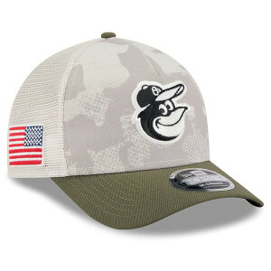 �j���[�G�� �����Y �A�N�Z�T���[ �X�q Men's New Era Light Beige/Olive Baltimore Orioles 2025 Armed Forces Day 9FORTY M-Crown A-Frame Adjustable Hat Light Beige �x�[�W��