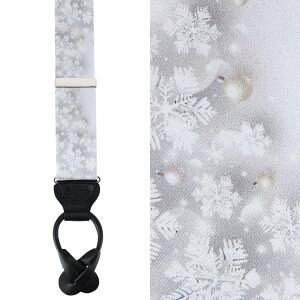 �g���t�@���K�[ �����Y �A�N�Z�T���[ �x���g�[�� �V���N Trafalgar Big and Tall Jack's Frosty Winter Wonderland Silk Holiday Button End Suspendersilver �V���o�[