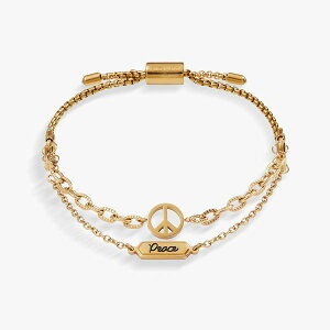 �A���b�N�X�A���h�A�j ���f�B�[�X �A�N�Z�T���[ �s�A�X�E�C�������O Alex and Ani Peace Stranded Bracelet Set Gold �S�[���h