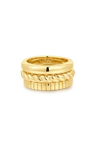 ���u�G�[�W�F�C ���f�B�[�X �A�N�Z�T���[ �w�� Luv AJ The Kiara Set of 3 Rings Gold �S�[���h