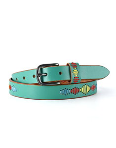 �I�[���h�g�����h ���f�B�[�X �A�N�Z�T���[ �x���g ���U�[ OLD TREND Boho Genuine Leather Stitched Perforatedetail Belt Aqua �A�N�A