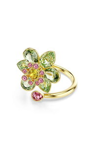 �X�����t�X�L�[ ���f�B�[�X �A�N�Z�T���[ �w�� Swarovskidyllia Crystal Flower Bypass Ringreen �O���[��