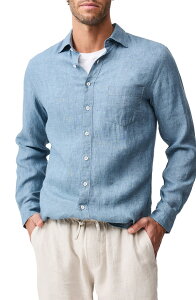 ���b�h�A���h�O�� �����Y �g�b�v�X �V���c ���l�� Rodd & Gunn Coromandel Button-Up Linen Shirt Sea Stone �X�g�[��