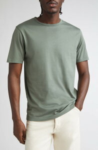�T���X�y�� �����Y �g�b�v�X T�V���c �N���[�l�b�N �R�b�g�� Sunspel Cotton Crewneck T-Shirt Dark Green �O���[��