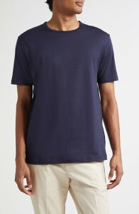 �T���X�y�� �����Y �g�b�v�X T�V���c �N���[�l�b�N �R�b�g�� Sunspel Cotton Crewneck T-Shirt Selvedge Blue �u���[