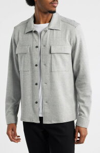 ���C�X �����Y �A�E�^�[ �W���P�b�g�E�u���]�� �V���c Reiss Laroy Grey Glen Check Button-Up Overshirt Soft Grey �O���[