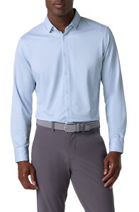 �~�Y�����C�� �����Y �g�b�v�X �V���c �j�b�g Mizzen+Main Halyard Trim Fit Solid Textured Knit Button-Up Shirt Cloud Blue Peter Gingham �u���[