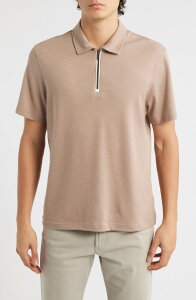 �u�K�b�` �����Y �g�b�v�X �|���V���c �n�[�t�W�b�v Bugatchi Quarter Zipolo Taupe �g�[�v