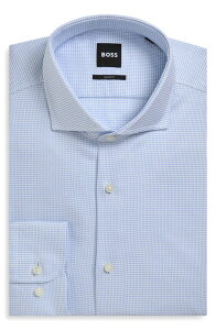 �{�X �����Y �g�b�v�X �V���c �X�����t�B�b�g �R�b�g�� BOSS P-Hank Slim Fit Cotton Dresshirt Light Past/ Blue �u���[