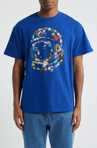 �r���I�l�A�{�[�C�Y�N���u �����Y �g�b�v�X T�V���c ���S �O���t�B�b�N Billionaire Boys Club Stonespaceman Logo Graphic T-Shirt Sodalite Blue �u���[