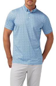 �~�Y�����C�� �����Y �g�b�v�X �|���V���c Mizzen+Main Versa Trim Fit Performance Golf Polo Cloud Blue Scenic Drive �u���[