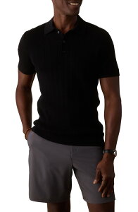 �m�[�}���u�����h �����Y �g�b�v�X �|���V���c �j�b�g The Normal Brand Robles Textured Knit Polo Black �u���b�N
