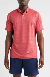 �y���������z �~�Y�����C�� �����Y �V���c �g�b�v�X Halyard Trim Fit Dot Print Polo Red Clay Dot