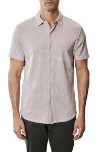 ���o�[�g�o���P�b�g �����Y �g�b�v�X T�V���c �j�b�g Robert Barakett Booker Short Sleeve Knit Button-Up Shirt Coral �R�[����