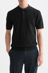 �X�R�b�`�A���h�\�[�_ �����Y �g�b�v�X �|���V���c �R�b�g�� Scotch & Soda Structured Cotton Polo Meteorite