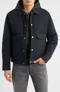 ���[�X�i�b�N�� �����Y �A�E�^�[ �W���P�b�g�E�u���]�� �_�E�� Moose Knuckles Brixton Down Trucker Jacket Black �u���b�N