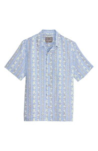 ���C�������r���Y �����Y �g�b�v�X �V���c �|���G�X�e�� ROYAL ROBBINS Camino Pucker Short Sleeve Recycled Polyester Button-Up Shirt Freshwater Botanist