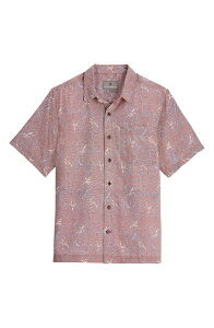 ���C�������r���Y �����Y �g�b�v�X �V���c �|���G�X�e�� ROYAL ROBBINS Camino Pucker Short Sleeve Recycled Polyester Button-Up Shirt Mahogany Kayaker