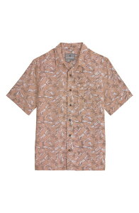���C�������r���Y �����Y �g�b�v�X �V���c �|���G�X�e�� ROYAL ROBBINS Camino Pucker Short Sleeve Recycled Polyester Button-Up Shirt Pecan Dragonfly