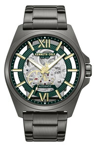 �P�l�X�R�[�� �����Y �A�N�Z�T���[ �r���v Kenneth Cole New York Skeleton Gunmetal Automatic Bracelet Watch, 44mm Dark Gray �O���[