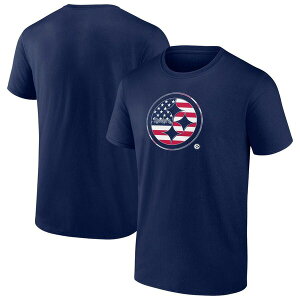 �t�@�i�e�B�N�X �����Y �g�b�v�X T�V���c �g�[�� Men'sFanatics Navy Pittsburgh Steelers Big & Tall Americana T-Shirt Navy �l�C�r�[