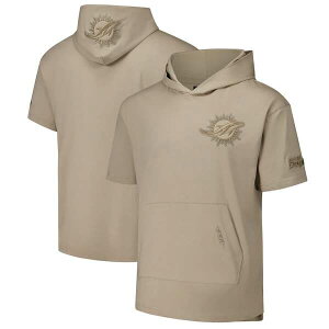 �v���X�^���_�[�h �����Y �A�E�^�[ �W���P�b�g�E�u���]�� �L���b�v �p�[�J�[ Men's Pro Standard Tan Miami Dolphins Neutrals Capsule Short Sleeve Pullover Hoodie Tan �^��