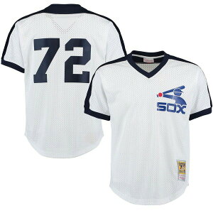 �~�b�`�F��&�l�X �����Y �g�b�v�X �V���c ���b�V�� �W���[�W�[ Men's Mitchell & Ness Carlton Fisk White Chicago White Sox Cooperstown Mesh Batting Practice Jersey White �z���C�g