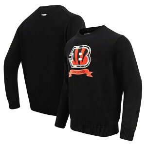 �v���X�^���_�[�h �����Y �A�E�^�[ �p�[�J�[�E�X�E�F�b�g �Z�[�^�[ �j�b�g Men's Pro Standard Black Cincinnati Bengals Prep Knit Sweater Black �u���b�N
