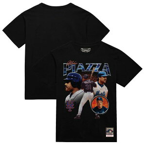 �~�b�`�F��&�l�X �����Y �g�b�v�X T�V���c Mitchell & Ness Men's Mike Piazza Black New York Mets 2000 Subway Series 25th Anniversary Power T-Shirt Black �u���b�N