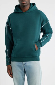 �X���b�Y�E�t�H�[�E�\�[�g �����Y �A�E�^�[ �p�[�J�[�E�X�E�F�b�g �t���[�X Threads 4 Thought Marcel Oversize Fleece Hoodie Serrano/ White �z���C�g