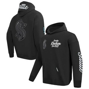 �v���X�^���_�[�h �����Y �A�E�^�[ �p�[�J�[�E�X�E�F�b�g Men's Pro Standard Black Seattle Kraken Painthe City Pullover Hoodie Black �u���b�N